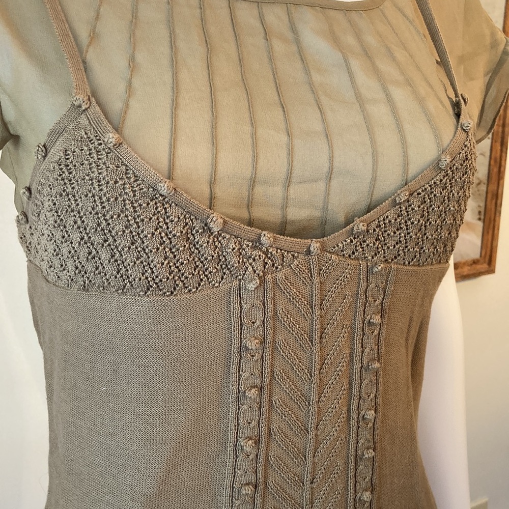 Vintage PHILOSOPHY DI ALBERTA FERRETTI 90s y2k Sheer Milkmaid Top 4
